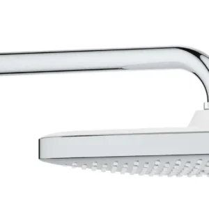 ראש מקלחת מרובע + זרוע מקלחת TEMPESTA CUBE כרום ניקל