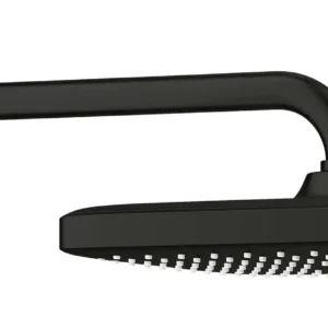 ראש מקלחת מרובע + זרוע מקלחת TEMPESTA CUBE שחור מט