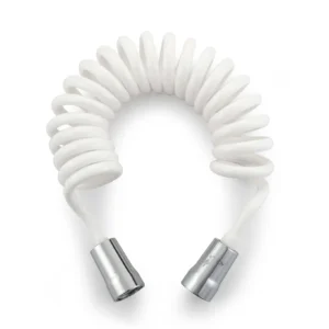 צינור קפיצי ספירלה נמתח עד 2 מטר לבן