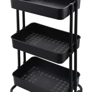עגלת אחסון 3 שלבים שחור SPACE