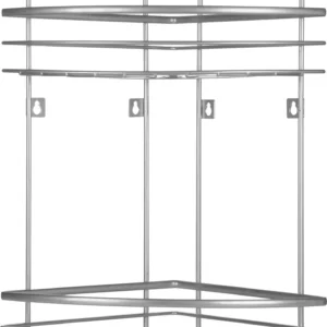 מדף פינתי לאמבטיה דו-קומתי כרום ניקל