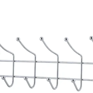 קולב על דלת 6 ווים כפולים 51 ס"מ כרום ניקל