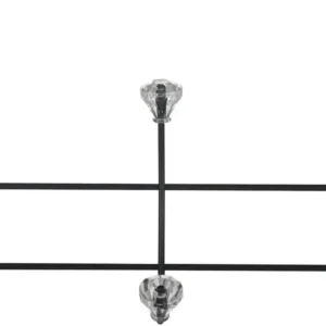 קולב לדלת 5 ווים כפולים 48 ס"מ יהלום שחור