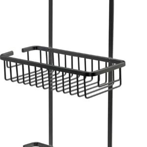 מדף תליה למקלחון דו-קומתי אלומיניום שחור AQUILA