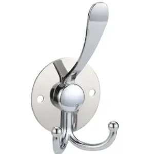 קולב מגבות בודד כפול Set & Stick כסוף מט