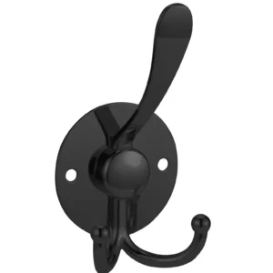 קולב מגבות בודד כפול Set & Stick אפור מטאלי