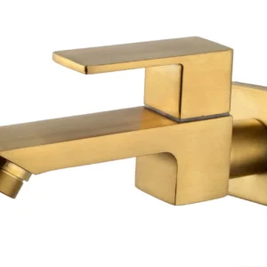 ברז קיר מים קרים מרובע זהב AQUILA